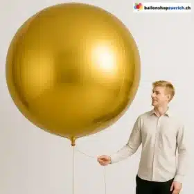 Palloncino in foil XXXL rotondo 175 cm oro